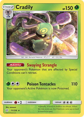 Cradily (11/236) [Sun & Moon: Cosmic Eclipse] - Destination Retro