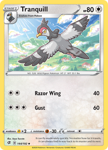Tranquill (144/192) [Sword & Shield: Rebel Clash] - Destination Retro
