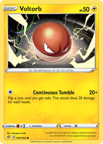 Voltorb (56/192) [Sword & Shield: Rebel Clash] - Destination Retro