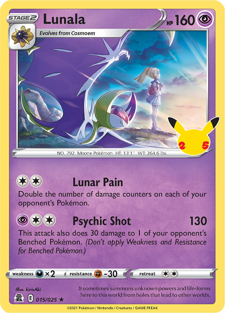 Lunala (015/025) [Celebrations: 25th Anniversary] - Destination Retro