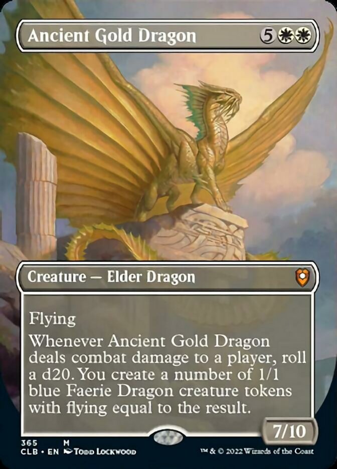 Ancient Gold Dragon (Borderless Alternate Art) [Commander Legends: Battle for Baldur's Gate] - Destination Retro