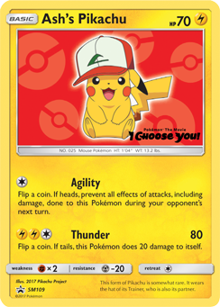 Ash's Pikachu (SM109) [Sun & Moon: Black Star Promos] - Destination Retro