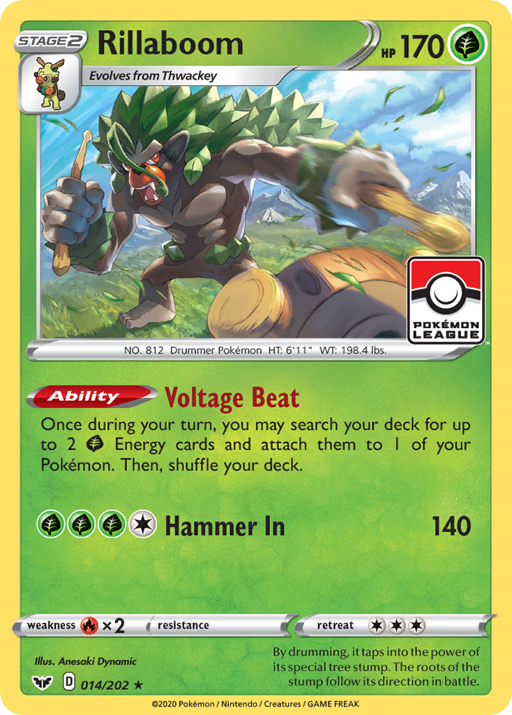 Rillaboom (14/202) [Sword & Shield: Base Set] - Destination Retro