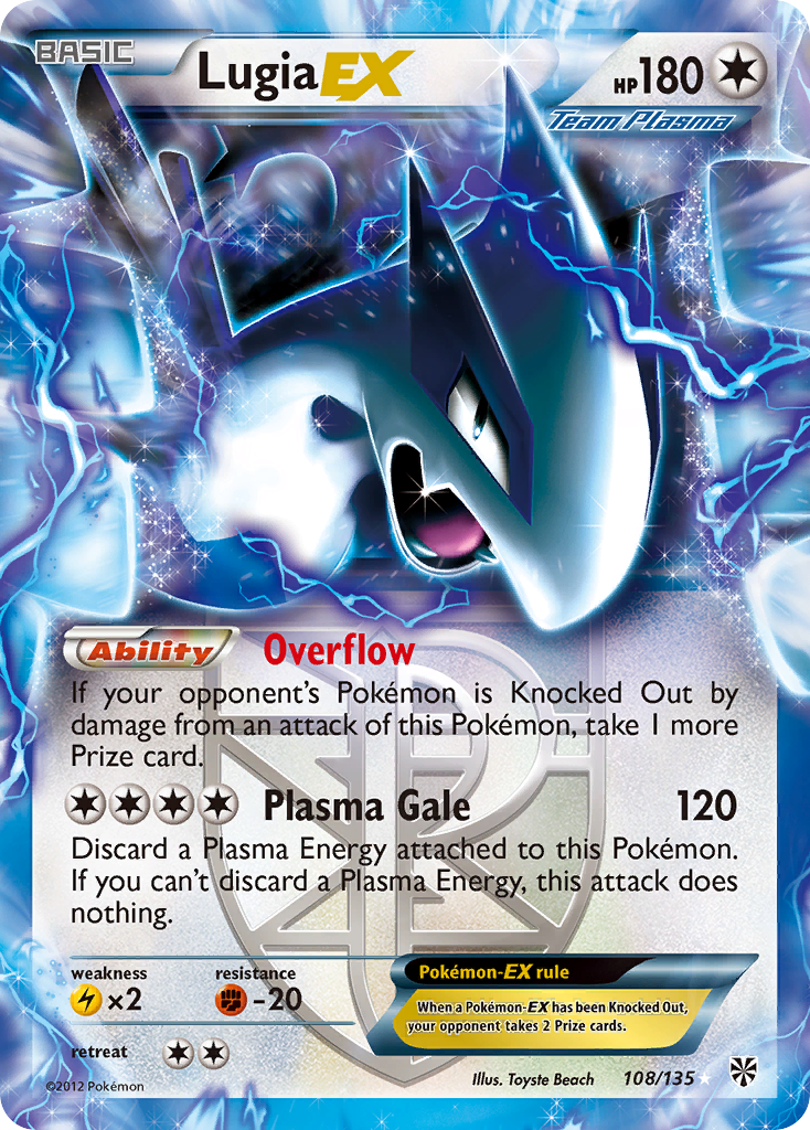 Lugia EX (108/135) [Black & White: Plasma Storm] - Destination Retro