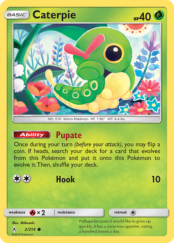 Caterpie (2/214) [Sun & Moon: Unbroken Bonds] - Destination Retro