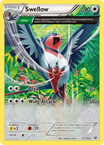 Swellow (XY Roaring Skies) (72/108) [Theme Deck Exclusives] - Destination Retro
