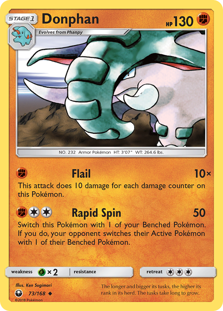 Donphan (73/168) [Sun & Moon: Celestial Storm] - Destination Retro