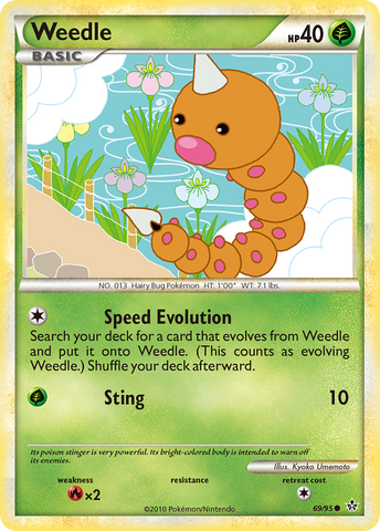 Weedle (69/95) [HeartGold & SoulSilver: Unleashed] - Destination Retro