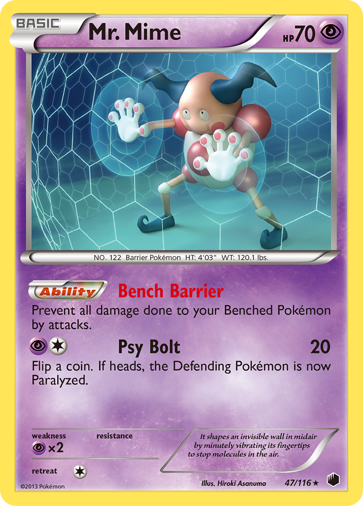 Mr. Mime (47/116) [Black & White: Plasma Freeze] - Destination Retro