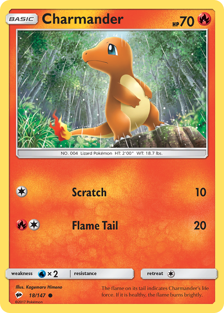 Charmander (18/147) [Sun & Moon: Burning Shadows] - Destination Retro