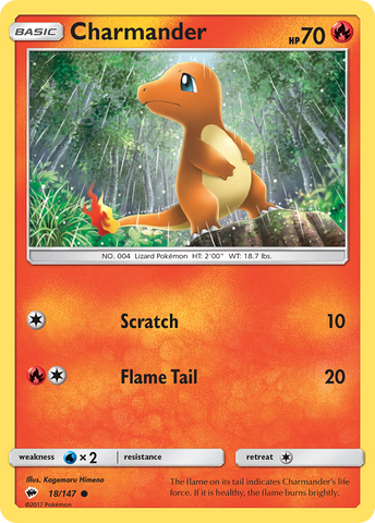 Charmander (18/147) [Sun & Moon: Burning Shadows] - Destination Retro