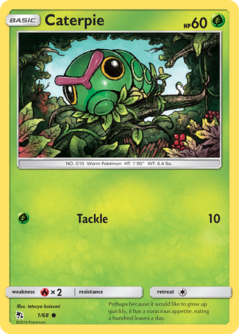 Caterpie (1/68) [Sun & Moon: Hidden Fates] - Destination Retro