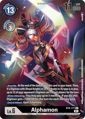 Alphamon [BT6-111] (Alternate Art) [Double Diamond] - Destination Retro