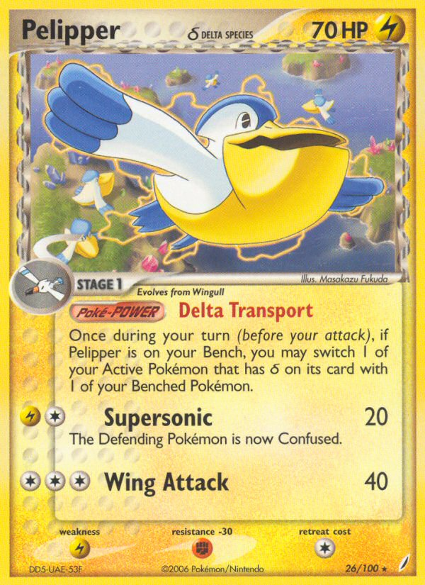 Pelipper(26/100) (Delta Species) [EX: Crystal Guardians] - Destination Retro