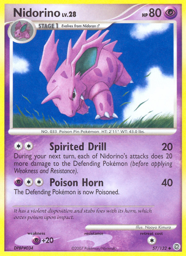 Nidorino (57/132) [Diamond & Pearl: Secret Wonders] - Destination Retro