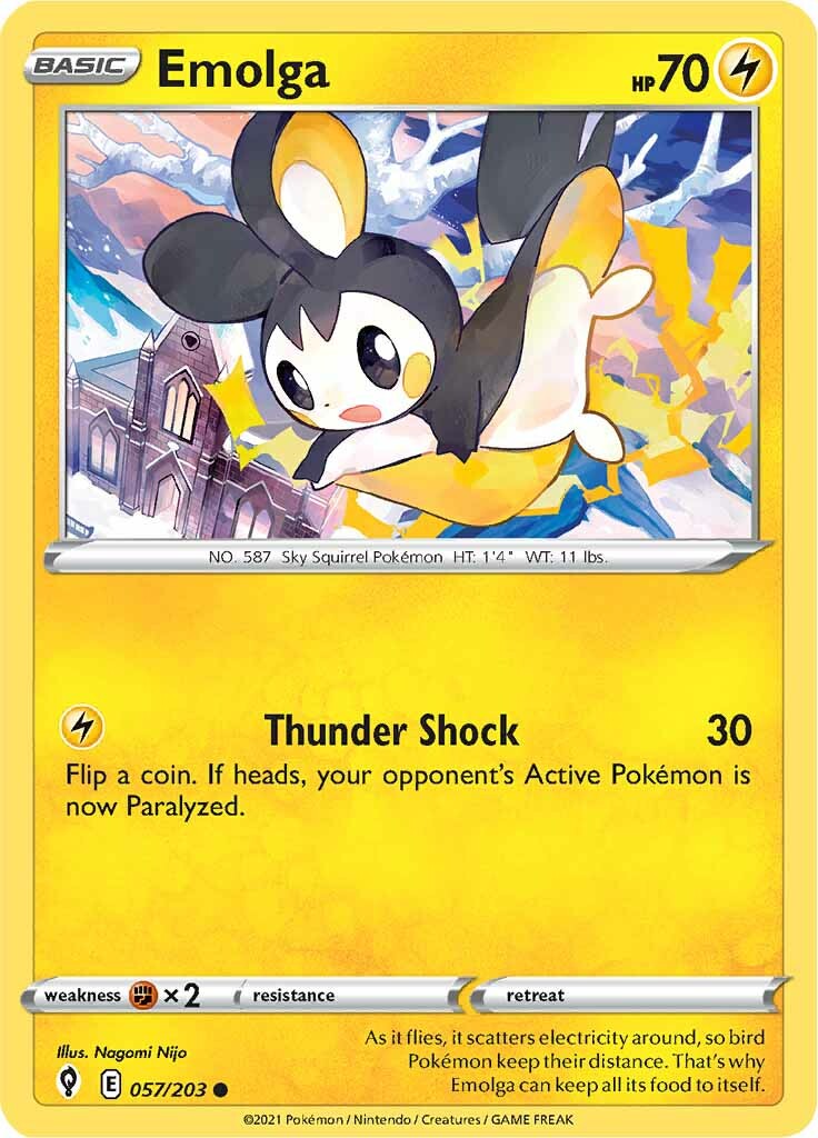 Emolga (057/203) [Sword & Shield: Evolving Skies] - Destination Retro