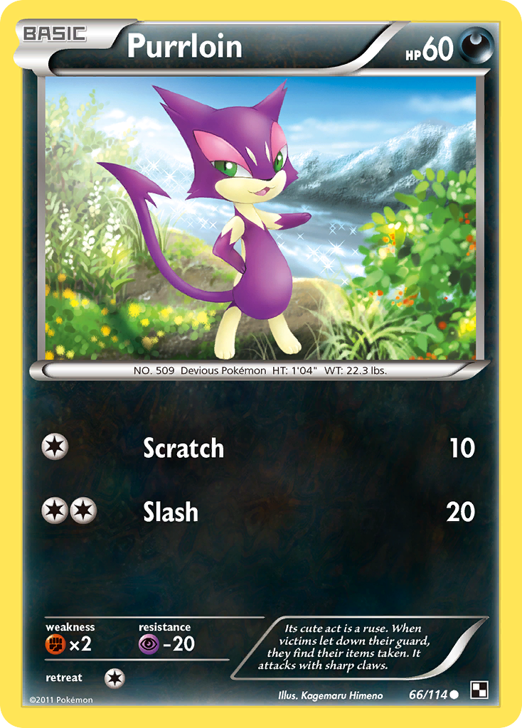 Purrloin (66/114) [Black & White: Base Set] - Destination Retro