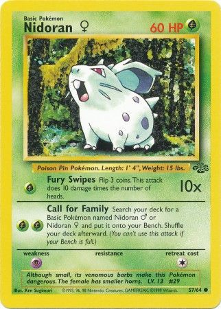 Nidoran (57/64) (Female) [Jungle Unlimited] - Destination Retro