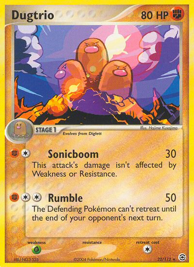 Dugtrio (22/112) [EX: FireRed & LeafGreen] - Destination Retro