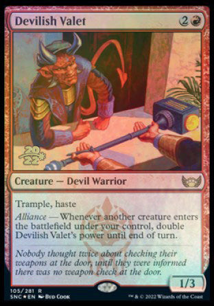 Devilish Valet [Streets of New Capenna Prerelease Promos] - Destination Retro