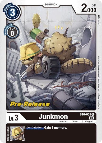 Junkmon [BT6-055] [Double Diamond Pre-Release Cards] - Destination Retro