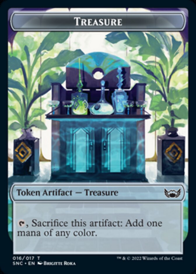 Treasure (016) // Wizard Double-sided Token [Streets of New Capenna Tokens] - Destination Retro