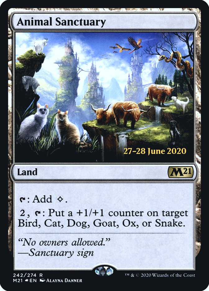 Animal Sanctuary  [Core Set 2021 Prerelease Promos] - Destination Retro