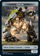 Golem // Thopter (008) Double-sided Token [Double Masters Tokens] - Destination Retro