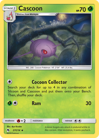 Cascoon (27/214) [Sun & Moon: Lost Thunder] - Destination Retro