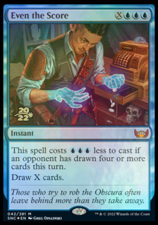 Even the Score [Streets of New Capenna Prerelease Promos] - Destination Retro