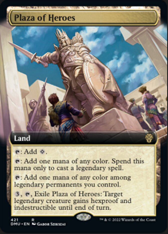 Plaza of Heroes (Extended Art) [Dominaria United] - Destination Retro