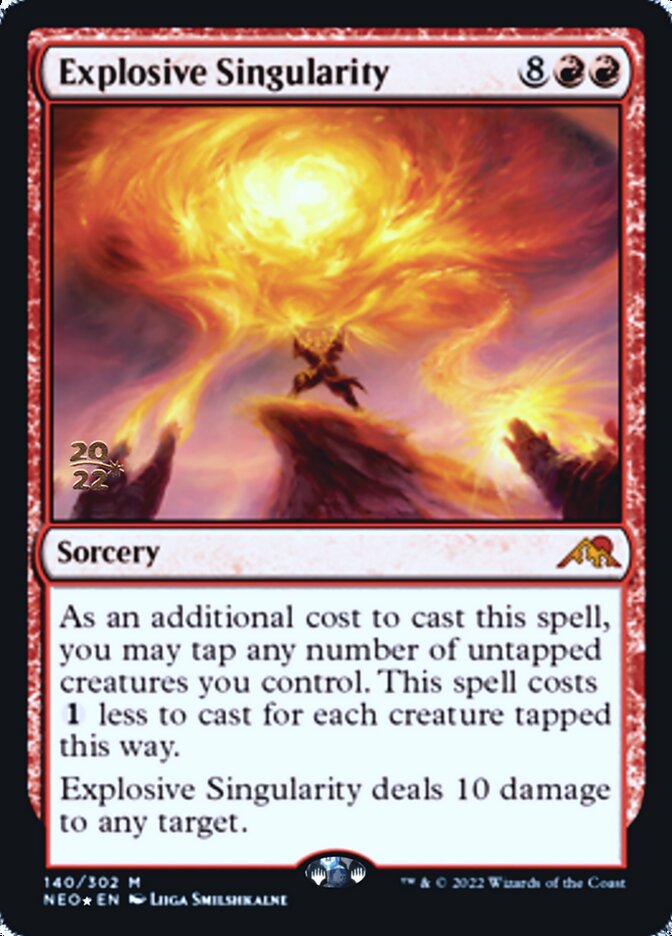 Explosive Singularity [Kamigawa: Neon Dynasty Prerelease Promos] - Destination Retro