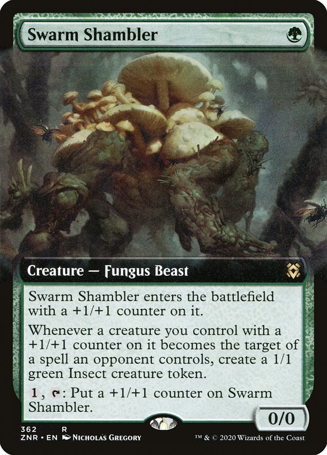 Swarm Shambler (Extended Art) [Zendikar Rising] - Destination Retro
