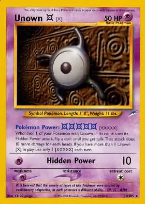 Unown [X] (30/105) [Neo Destiny Unlimited] - Destination Retro