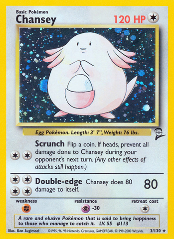 Chansey (3/130) [Base Set 2] - Destination Retro