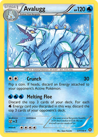 Avalugg (37/114) [XY: Steam Siege] - Destination Retro