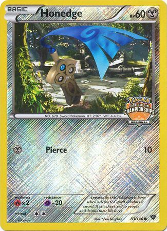 Honedge (83/146) (Regional Championship Promo) [XY: Base Set] - Destination Retro