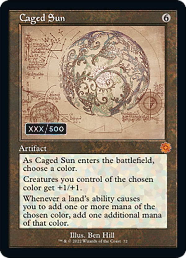 Caged Sun (Retro Schematic) (Serial Numbered) [The Brothers' War Retro Artifacts] - Destination Retro