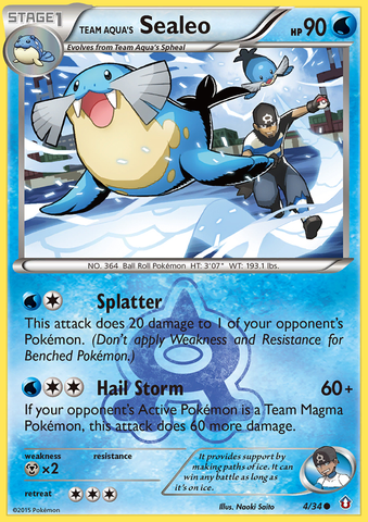 Team Aqua's Sealeo (4/34) [XY: Double Crisis] - Destination Retro