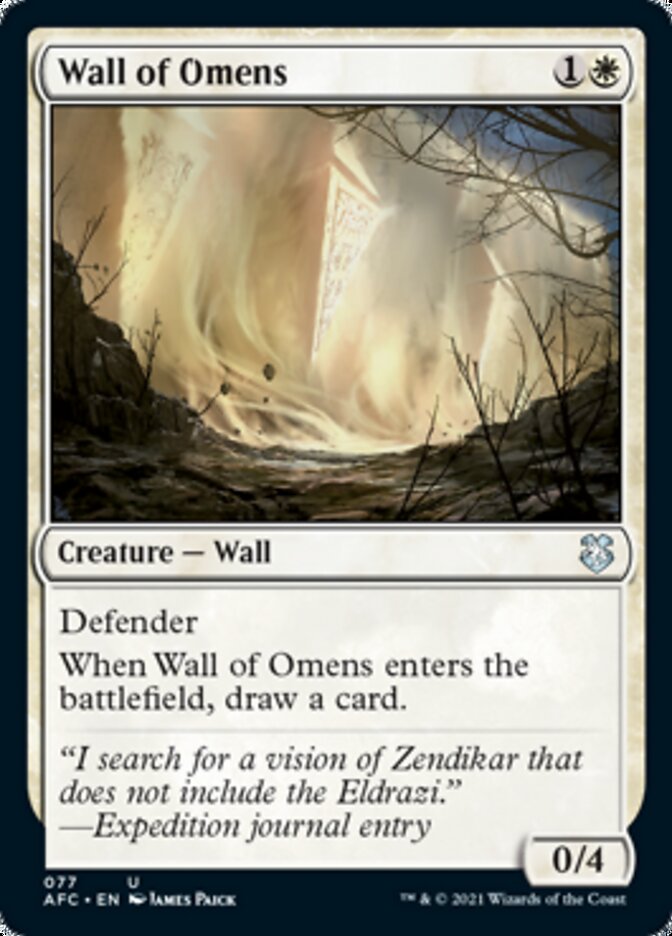 Wall of Omens [Dungeons & Dragons: Adventures in the Forgotten Realms Commander] - Destination Retro