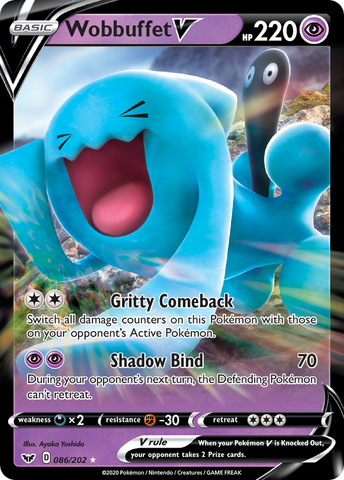 Wobbuffet V (86/202) [Sword & Shield: Base Set] - Destination Retro