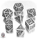 SUPPLIES - DICE - DWARVEN DICE SET - WHITE/BLACK - Destination Retro