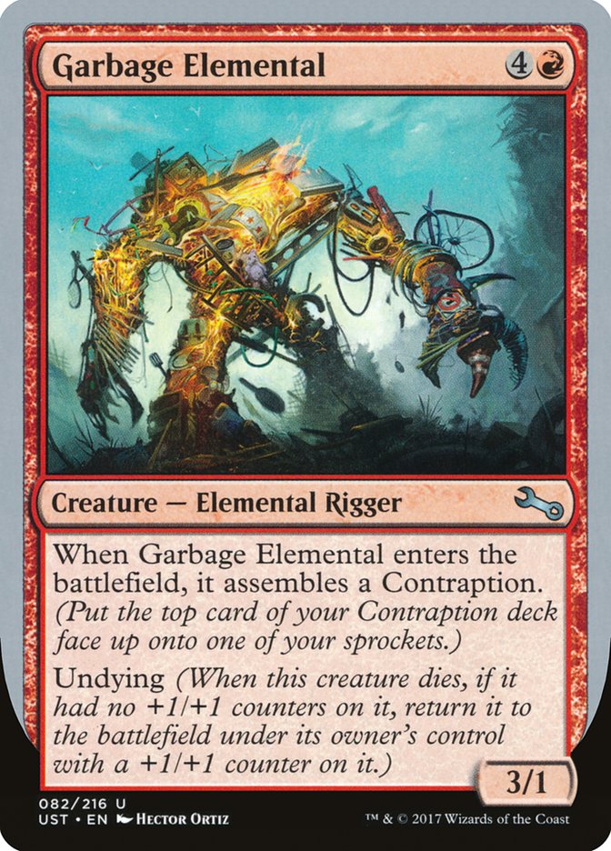 Garbage Elemental (3/1 Creature) [Unstable] - Destination Retro