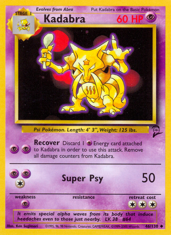 Kadabra (46/130) [Base Set 2] - Destination Retro