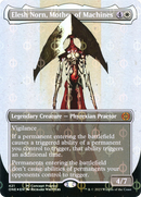 Elesh Norn, Mother of Machines (Borderless Concept Praetors Step-and-Compleat Foil) [Phyrexia: All Will Be One] - Destination Retro