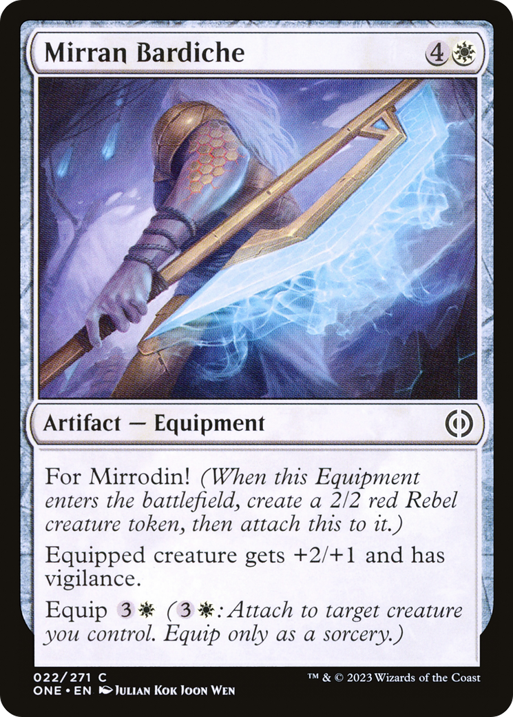 Mirran Bardiche [Phyrexia: All Will Be One] - Destination Retro