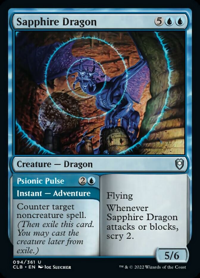 Sapphire Dragon // Psionic Pulse [Commander Legends: Battle for Baldur's Gate] - Destination Retro