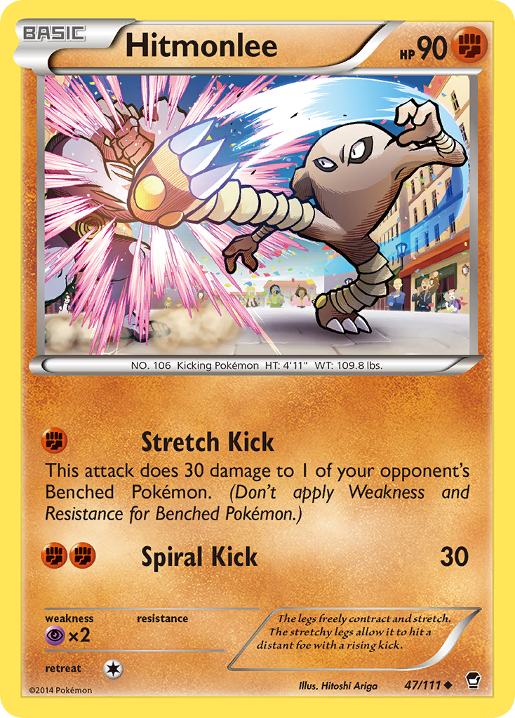 Hitmonlee (47/111) [XY: Furious Fists] - Destination Retro