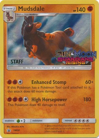 Mudsdale (SM20) (Staff Prerelease Promo) [Sun & Moon: Black Star Promos] - Destination Retro