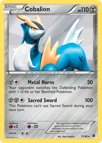 Cobalion (77/98) [Black & White: Emerging Powers] - Destination Retro